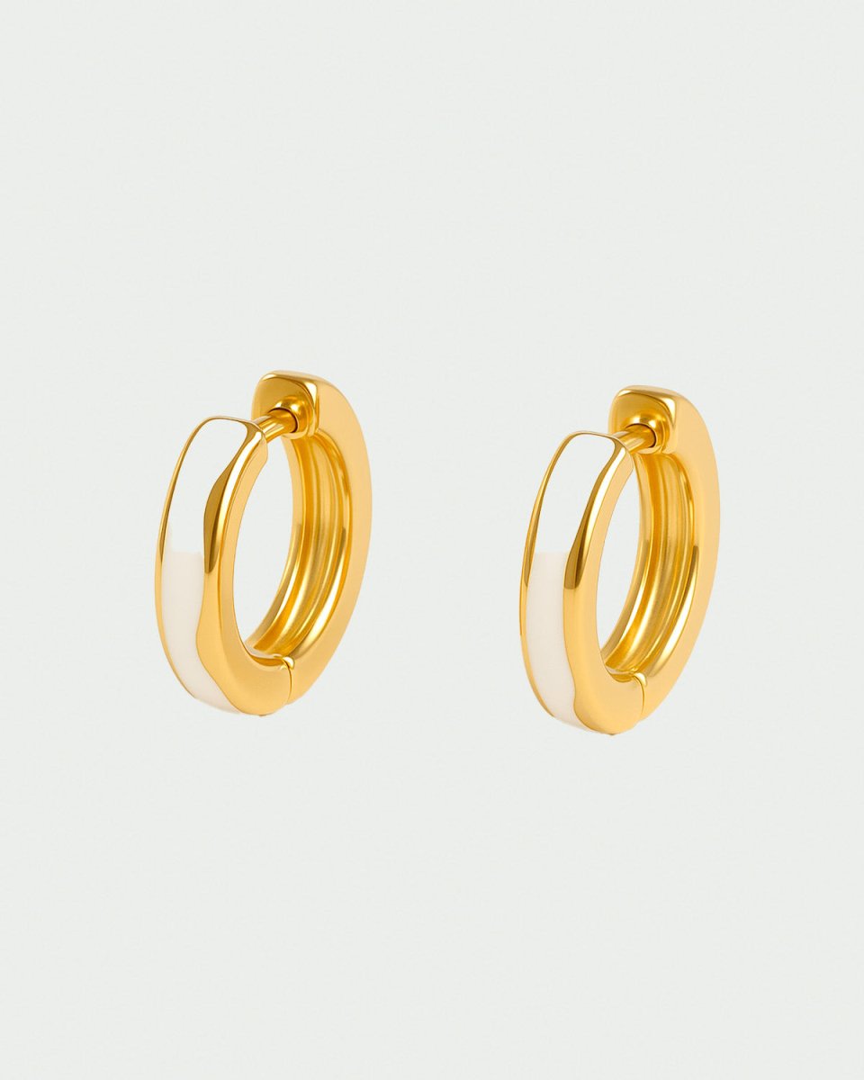 Brinco Amsterdam Ouro White - BRINCOS - DAANA