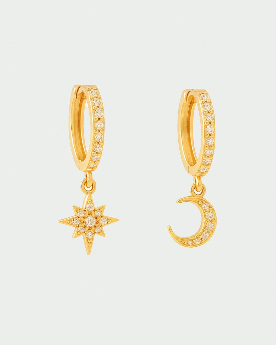 Lua e Estrela Ouro - BRINCOS - DAANA