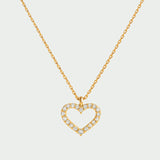 Collar Corazón Oro Blanco - COLARES - DAANA