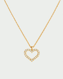 Collar Corazón Oro Blanco - COLARES - DAANA