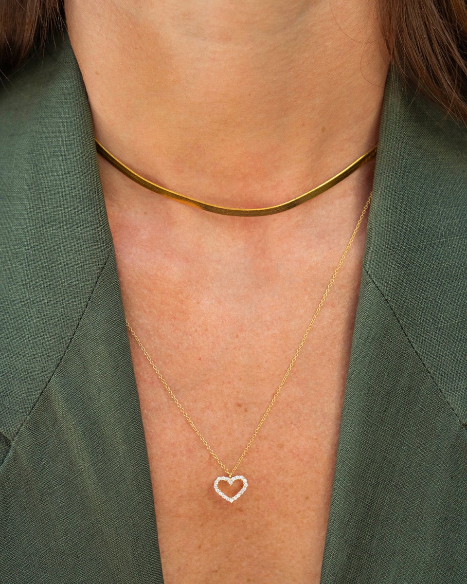 Collar Corazon Oro Azul - COLARES - DAANA