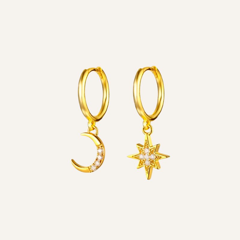Brinco Lua e Estrela Ouro - BRINCOS - DAANA